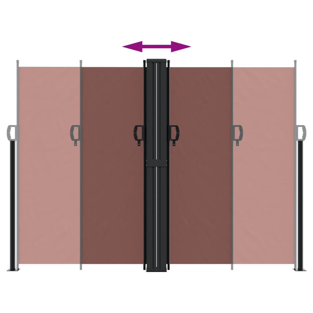 vidaXL Σκίαστρο Πλαϊνό Συρόμενο Καφέ 180 x 600 εκ.