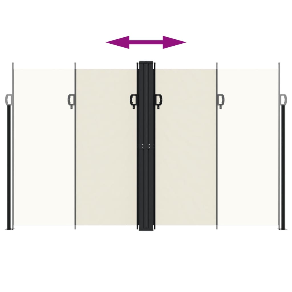 vidaXL Σκίαστρο Πλαϊνό Συρόμενο Κρεμ 200 x 600 εκ.