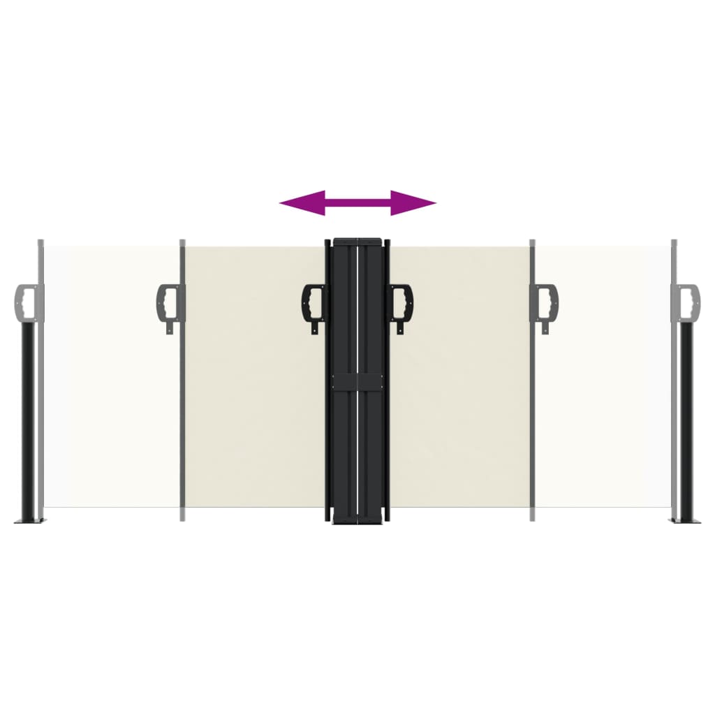 vidaXL Σκίαστρο Πλαϊνό Συρόμενο Κρεμ 100 x 1000 εκ.