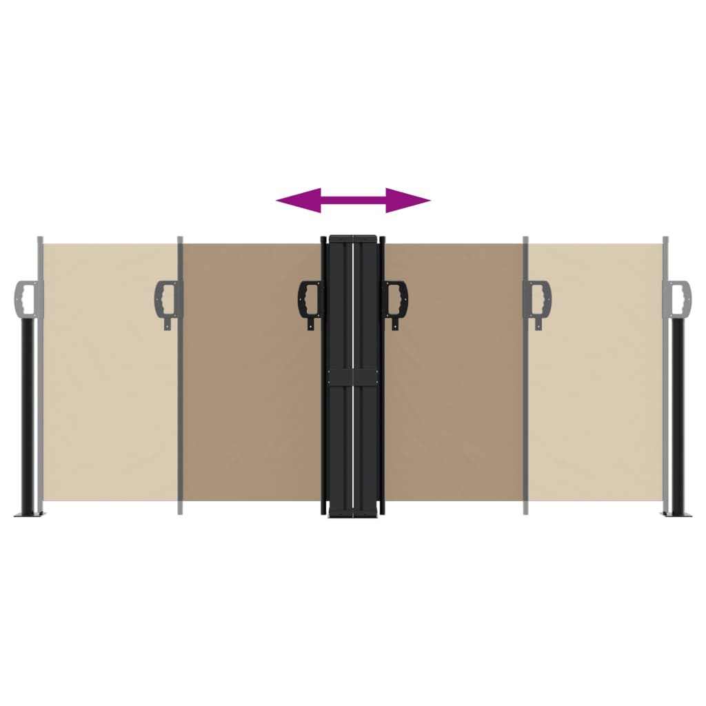 vidaXL Σκίαστρο Πλαϊνό Συρόμενο Taupe 100 x 1000 εκ.