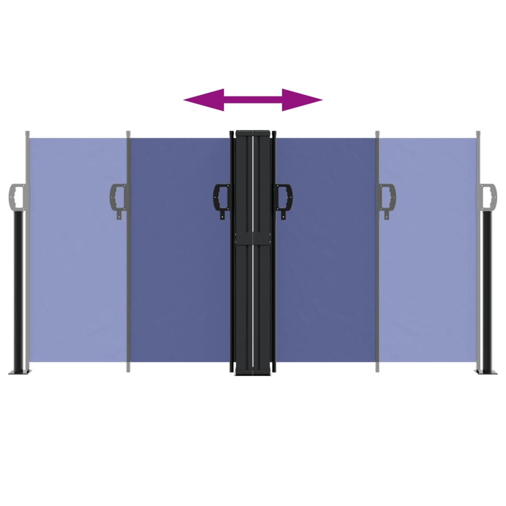 vidaXL Σκίαστρο Πλαϊνό Συρόμενο Μπλε 120 x 1000 εκ.