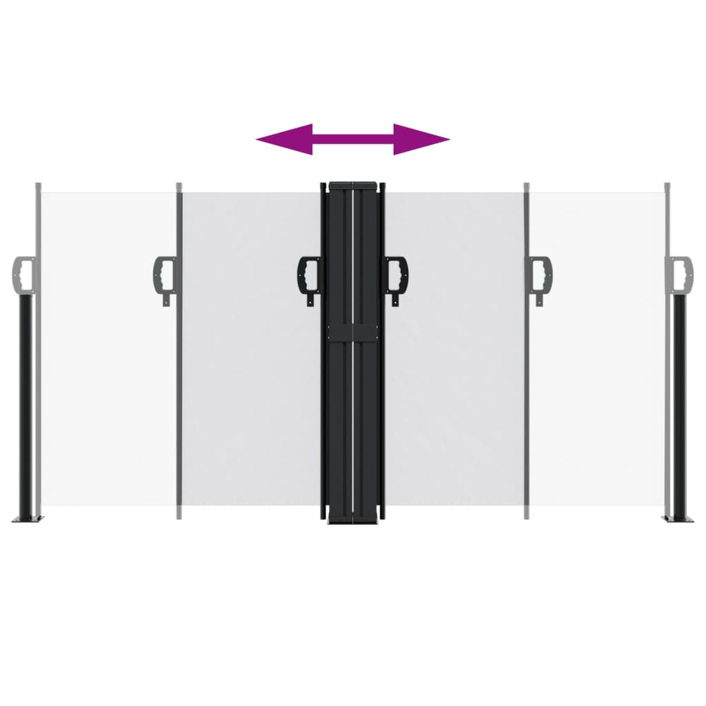 vidaXL Σκίαστρο Πλαϊνό Συρόμενο Λευκό 120 x 1000 εκ.