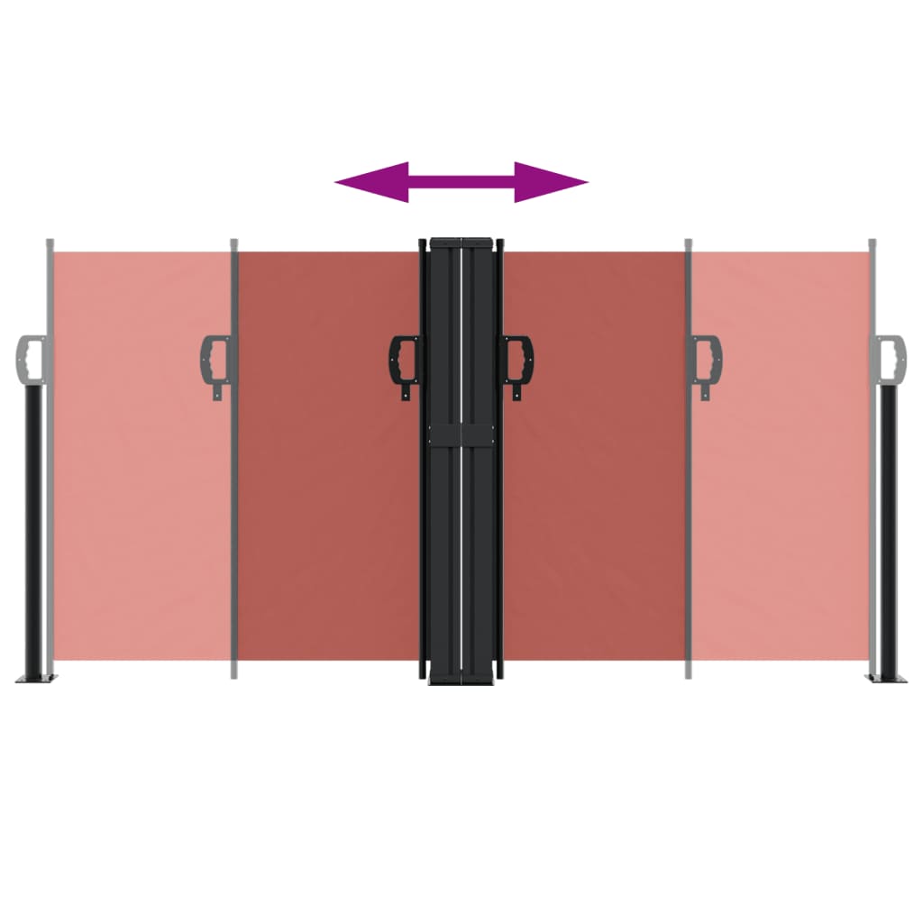 vidaXL Σκίαστρο Πλαϊνό Συρόμενο Τερακότα 120 x 1000 εκ.