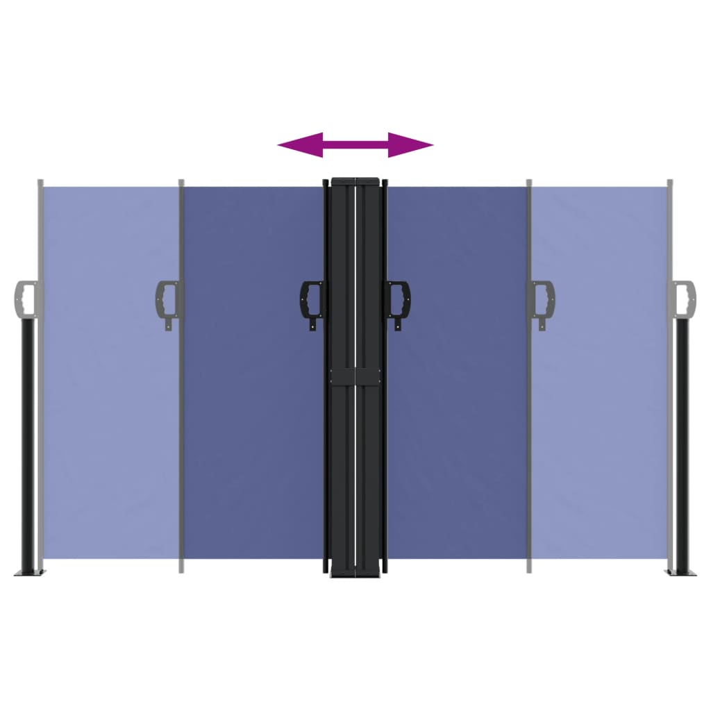 vidaXL Σκίαστρο Πλαϊνό Συρόμενο Μπλε 140 x 1000 εκ.