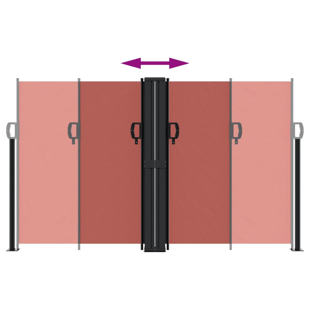 vidaXL Σκίαστρο Πλαϊνό Συρόμενο Τερακότα 140 x 1000 εκ.