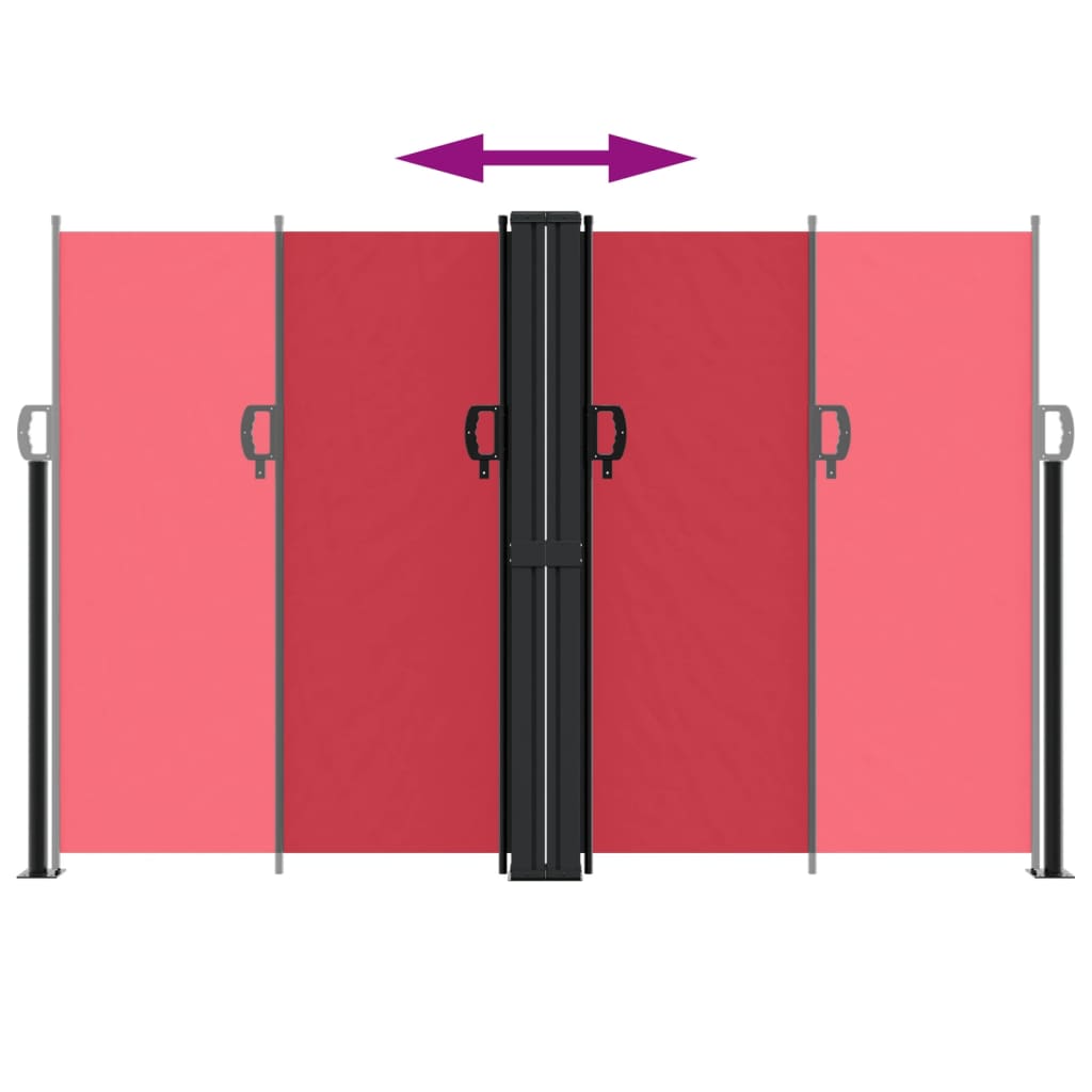 vidaXL Σκίαστρο Πλαϊνό Συρόμενο Κόκκινο 160 x 1000 εκ.