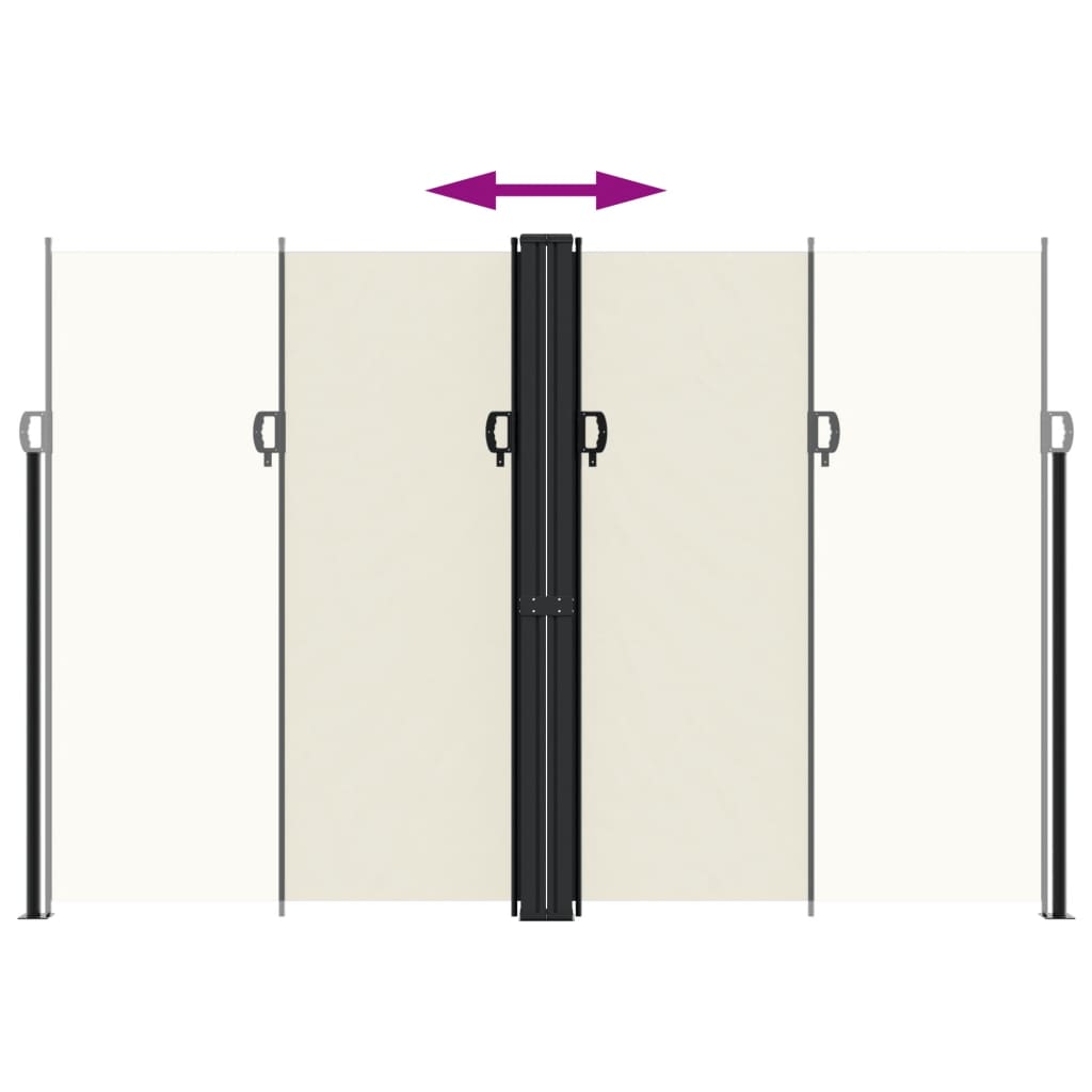 vidaXL Σκίαστρο Πλαϊνό Συρόμενο Κρεμ 220 x 1000 εκ.