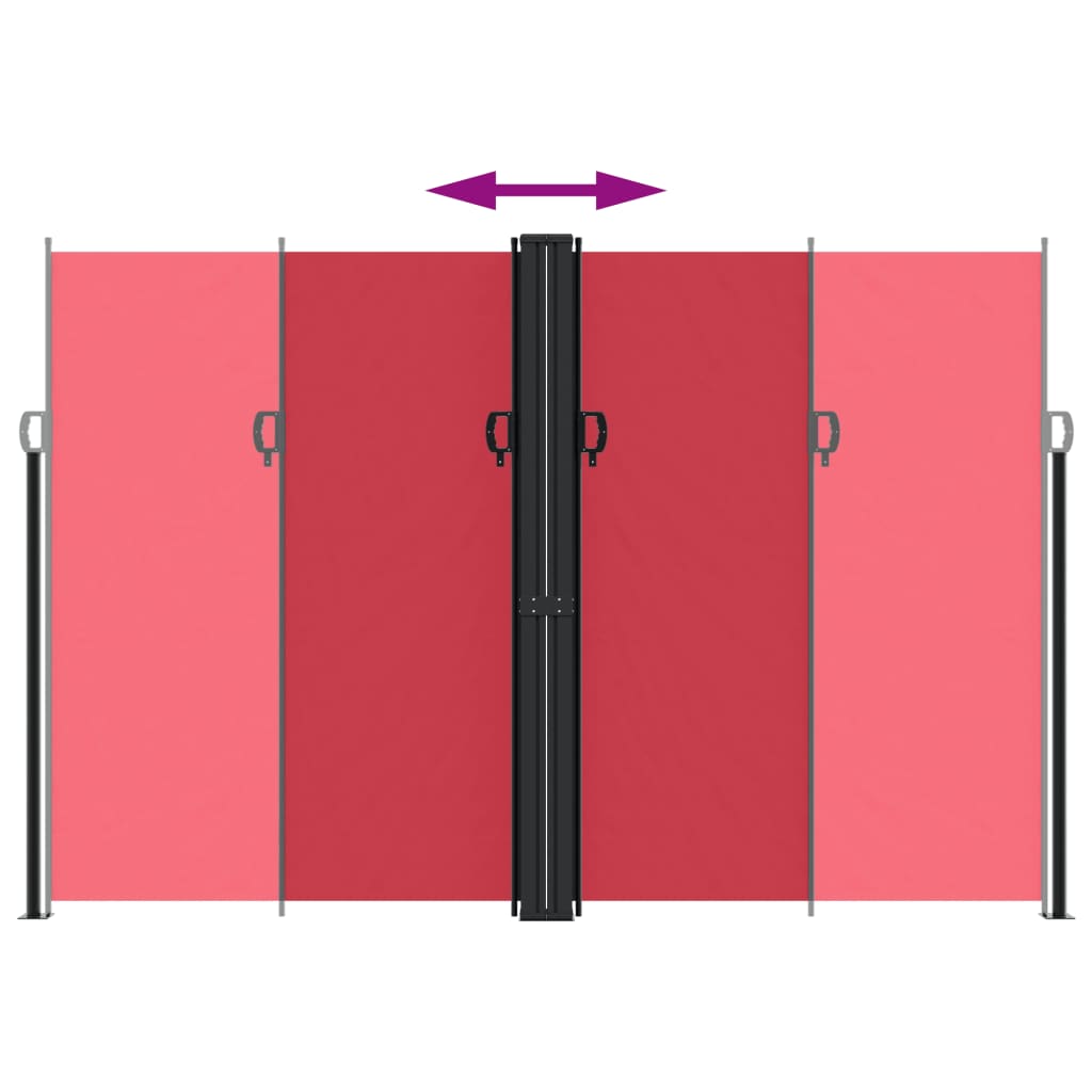 vidaXL Σκίαστρο Πλαϊνό Συρόμενο Κόκκινο 220 x 1000 εκ.