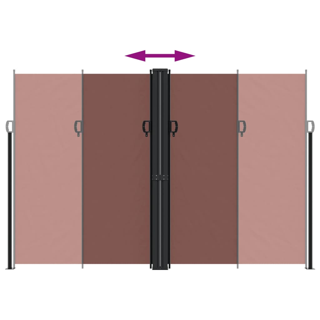 vidaXL Σκίαστρο Πλαϊνό Συρόμενο Καφέ 220 x 1000 εκ.