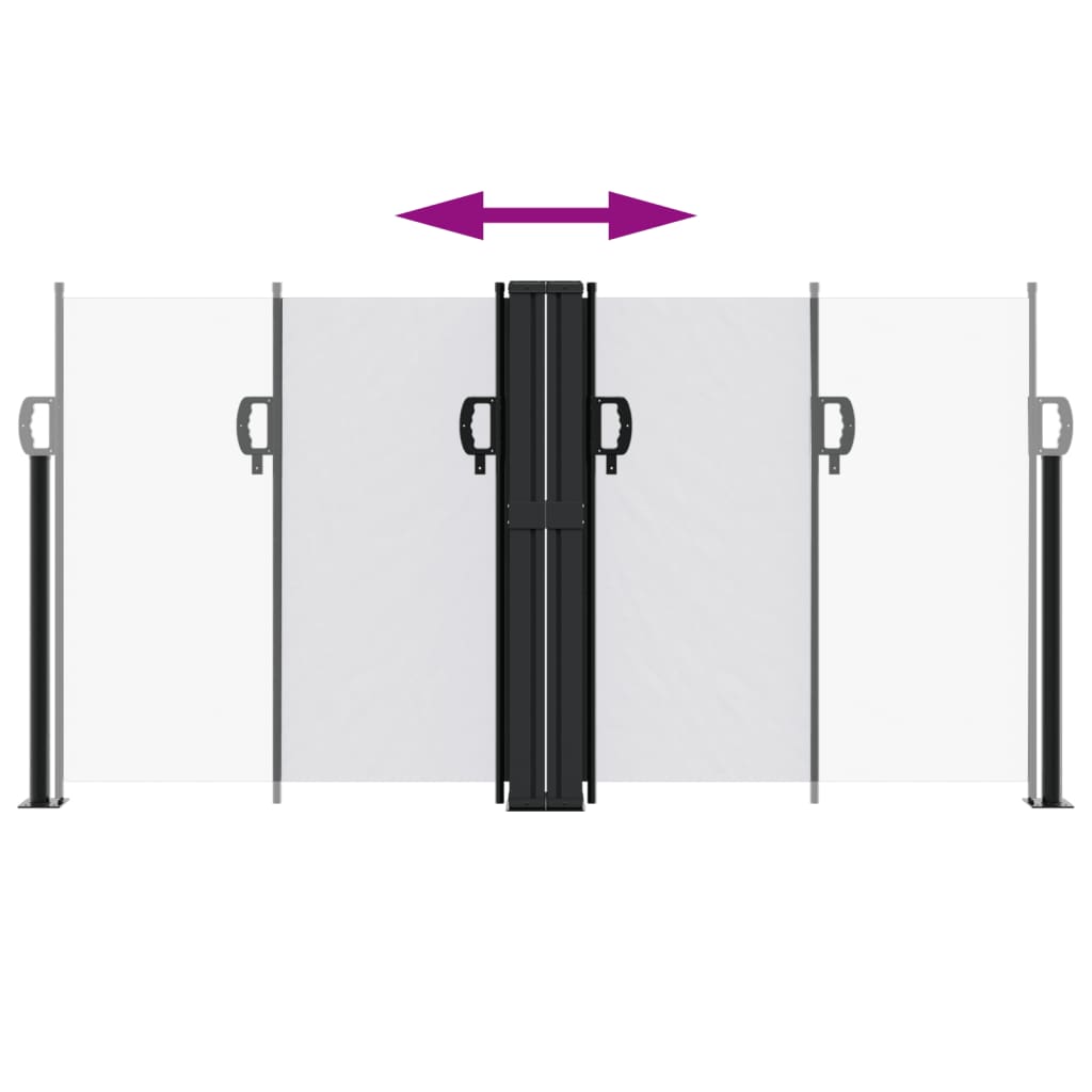 vidaXL Σκίαστρο Πλαϊνό Συρόμενο Λευκό 120 x 1200 εκ.