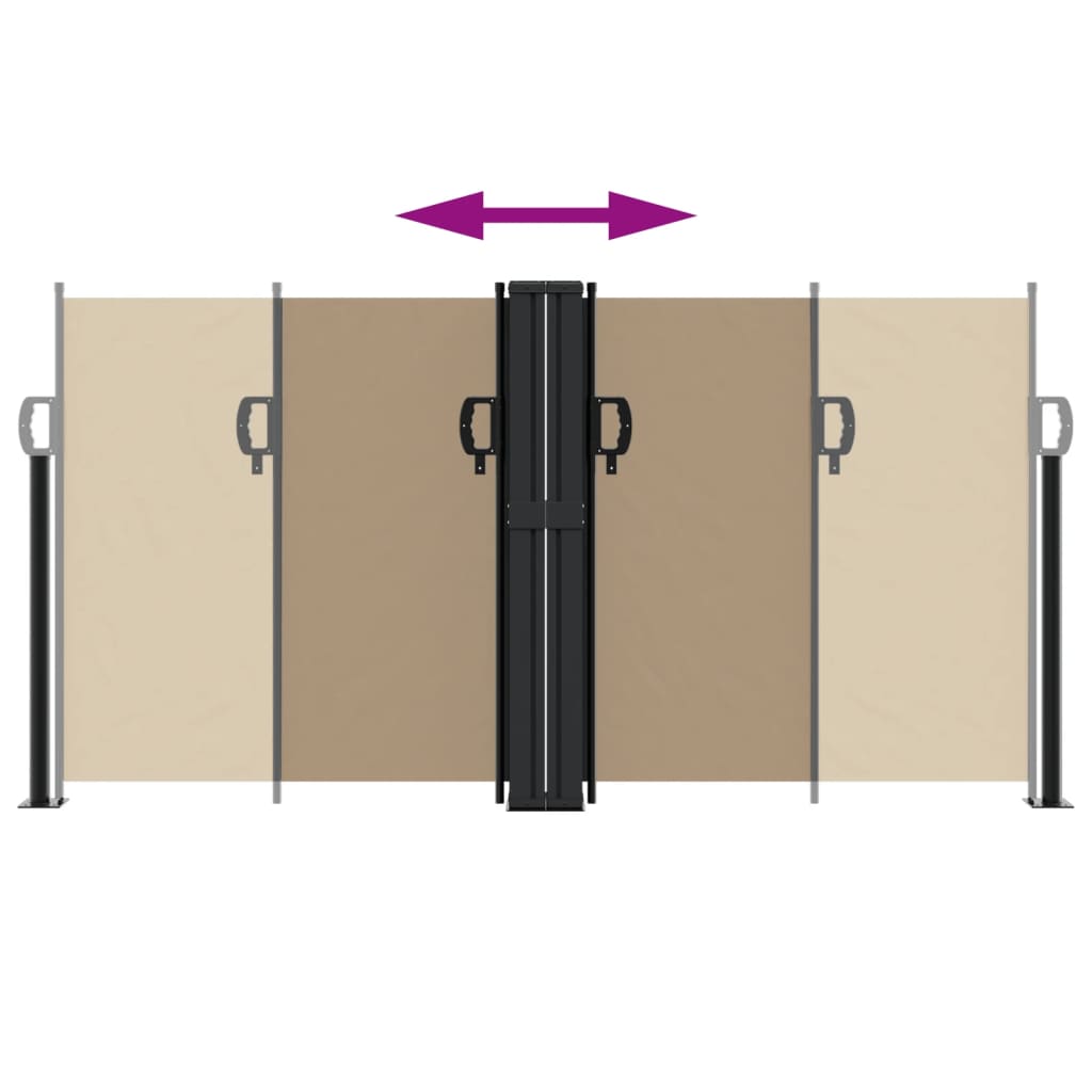 vidaXL Σκίαστρο Πλαϊνό Συρόμενο Taupe 120 x 1200 εκ.