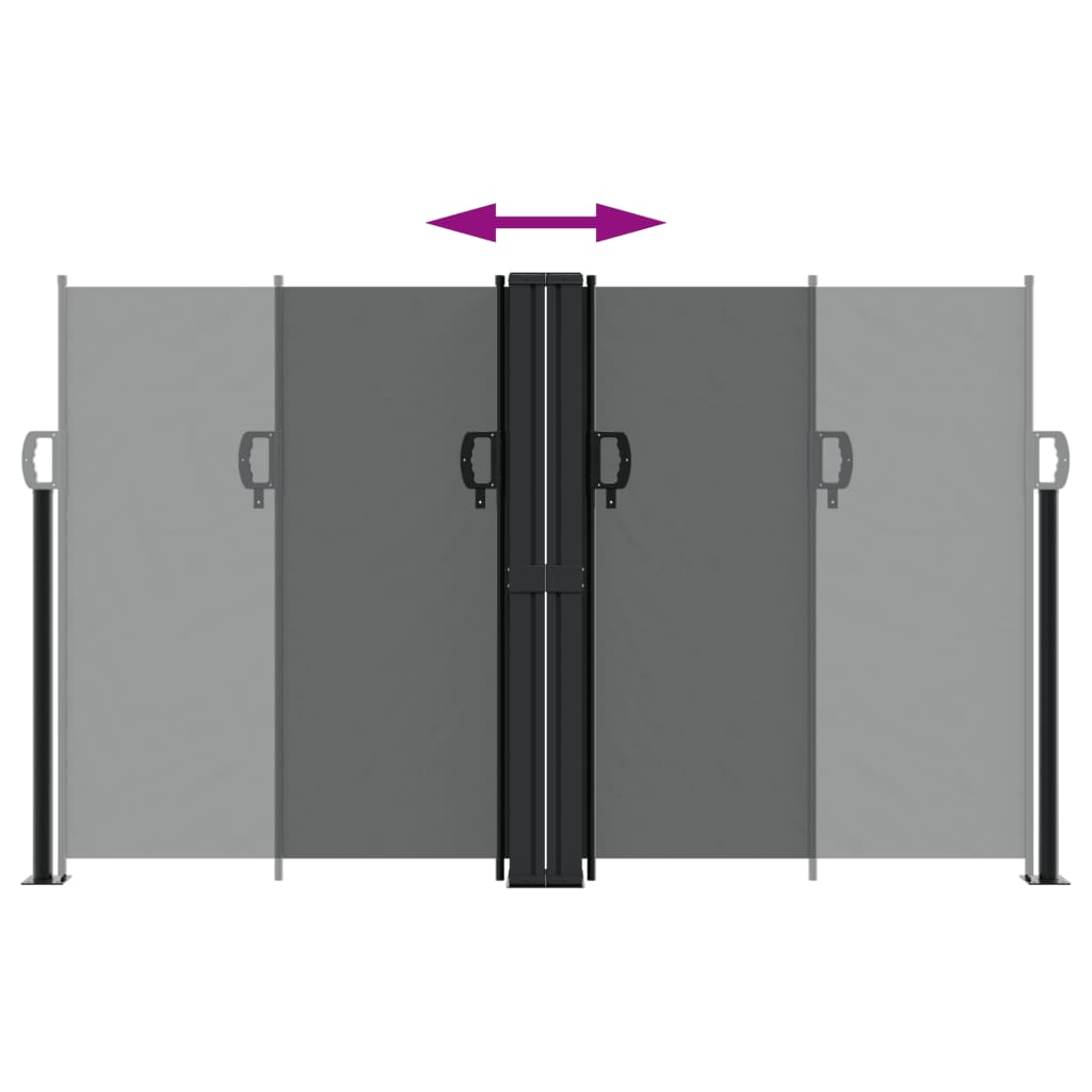 vidaXL Σκίαστρο Πλαϊνό Συρόμενο Ανθρακί 140 x 1200 εκ.