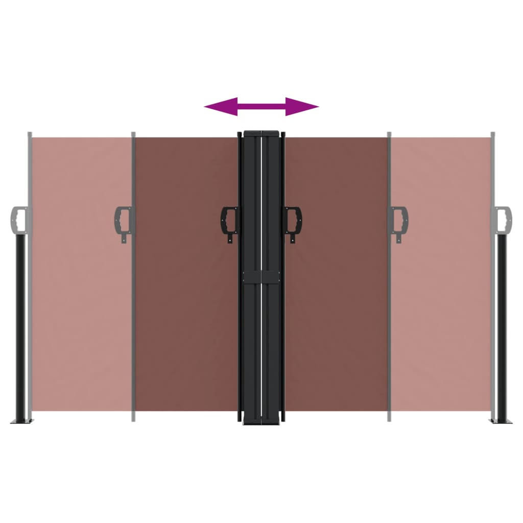 vidaXL Διαχωριστικό Βεράντας Συρόμενο Καφέ 140 x 1200 εκ.