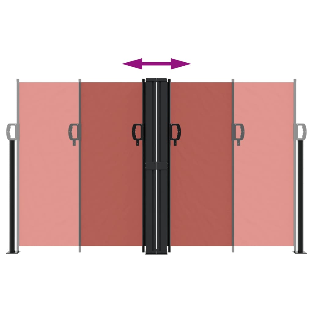 vidaXL Σκίαστρο Πλαϊνό Συρόμενο Τερακότα 140 x 1200 εκ.