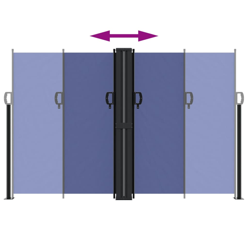 vidaXL Σκίαστρο Πλαϊνό Συρόμενο Μπλε 160 x 1200 εκ.