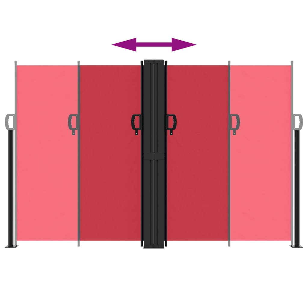 vidaXL Σκίαστρο Πλαϊνό Συρόμενο Κόκκινο 160 x 1200 εκ.