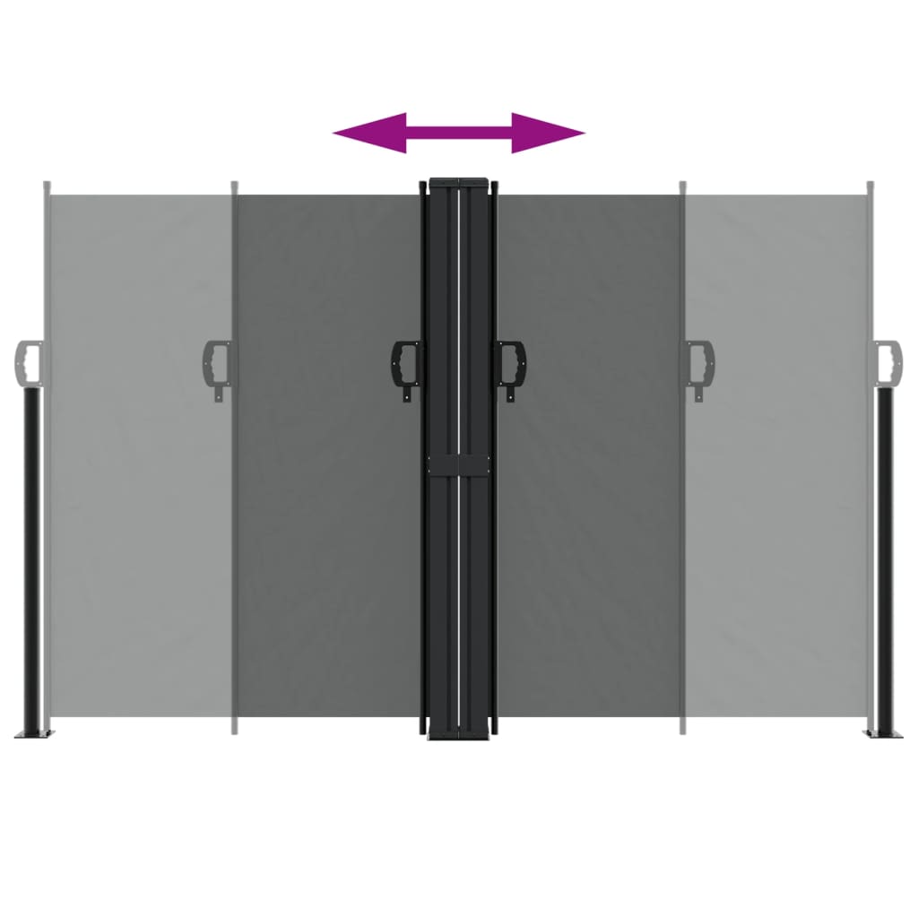 vidaXL Σκίαστρο Πλαϊνό Συρόμενο Ανθρακί 160 x 1200 εκ.