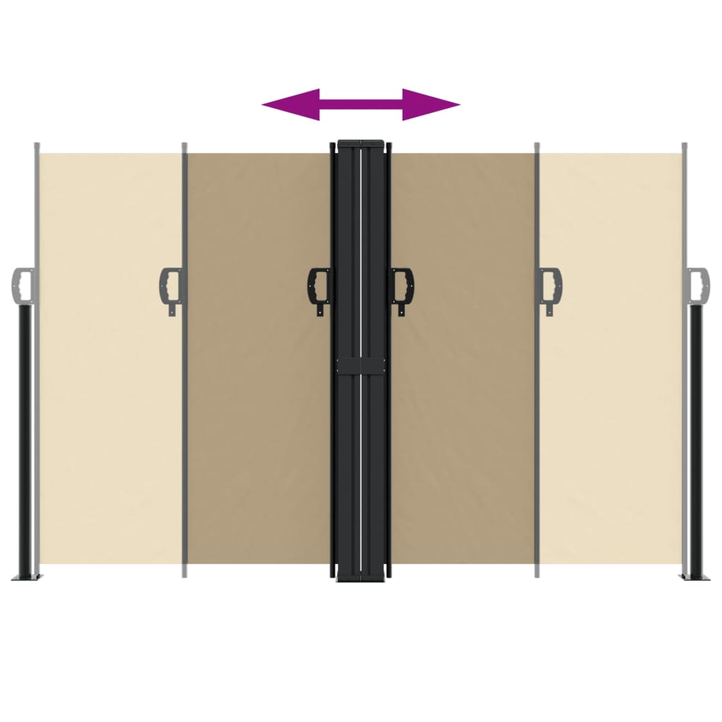 vidaXL Σκίαστρο Πλαϊνό Συρόμενο Μπεζ 160 x 1200 εκ.