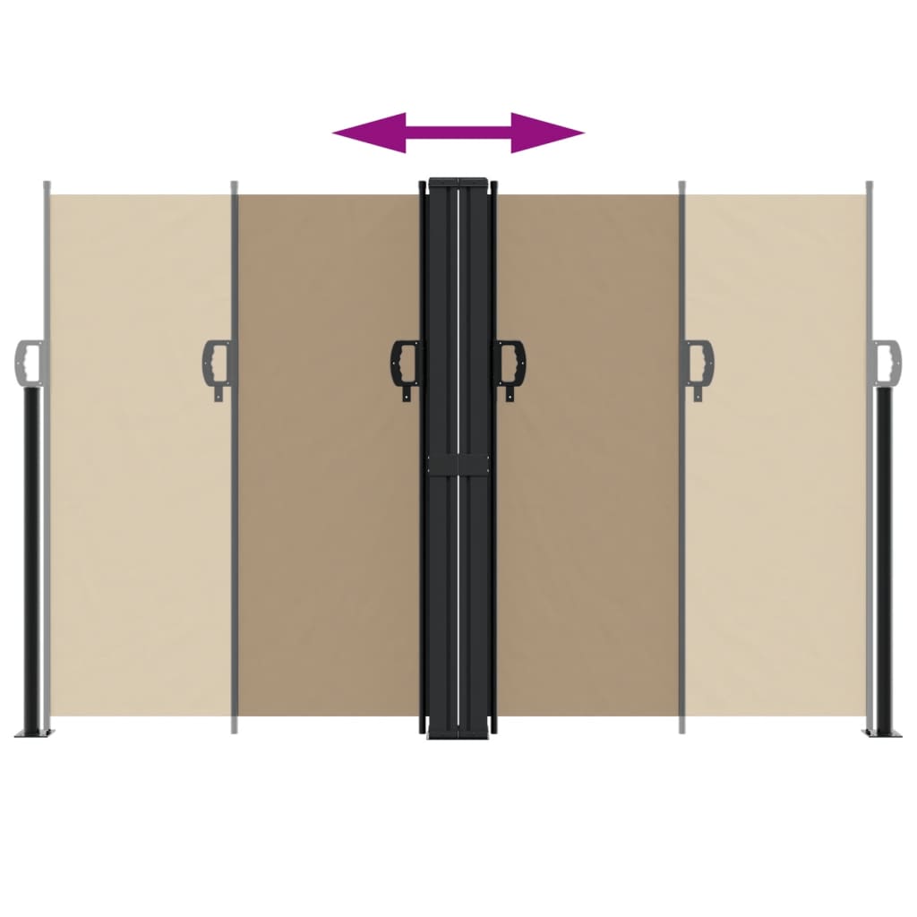 vidaXL Σκίαστρο Πλαϊνό Συρόμενο Taupe 160 x 1200 εκ.