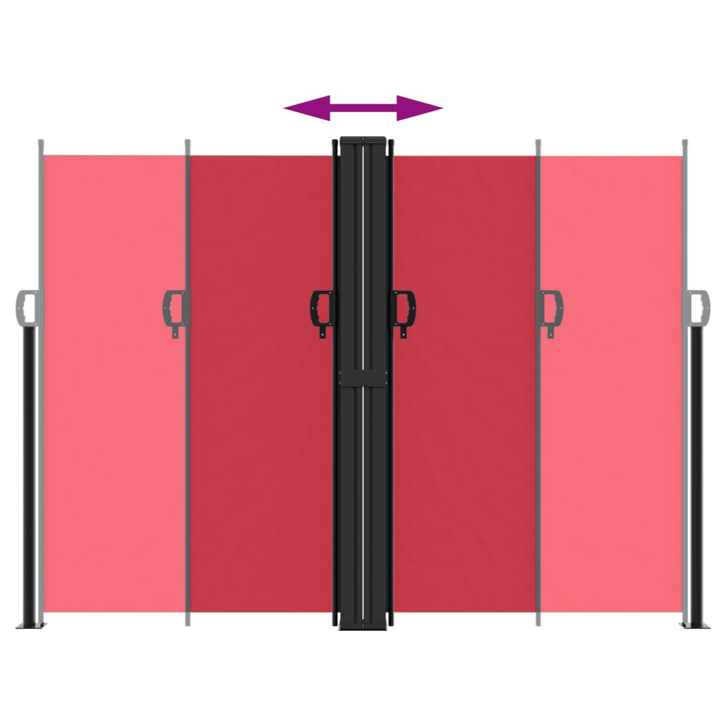 vidaXL Σκίαστρο Πλαϊνό Συρόμενο Κόκκινο 180 x 1200 εκ.