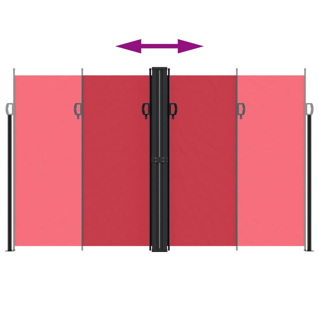 vidaXL Σκίαστρο Πλαϊνό Συρόμενο Κόκκινο 200 x 1200 εκ.