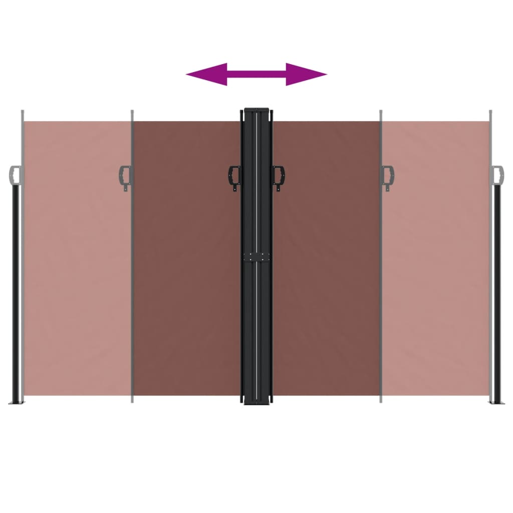 vidaXL Σκίαστρο Πλαϊνό Συρόμενο Καφέ 200 x 1200 εκ.