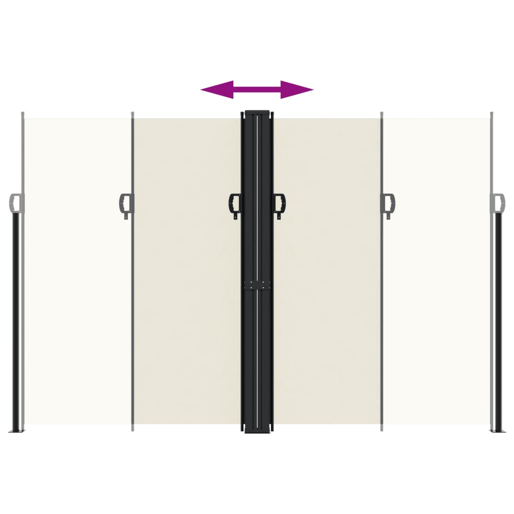 vidaXL Σκίαστρο Πλαϊνό Συρόμενο Κρεμ 220x1200 εκ.
