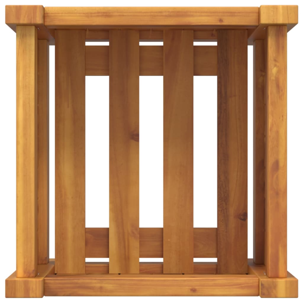 vidaXL Ζαρντινιέρα Κήπου με Επένδυση 31x31x30 εκ. Μασίφ Ξύλο Ακακίας