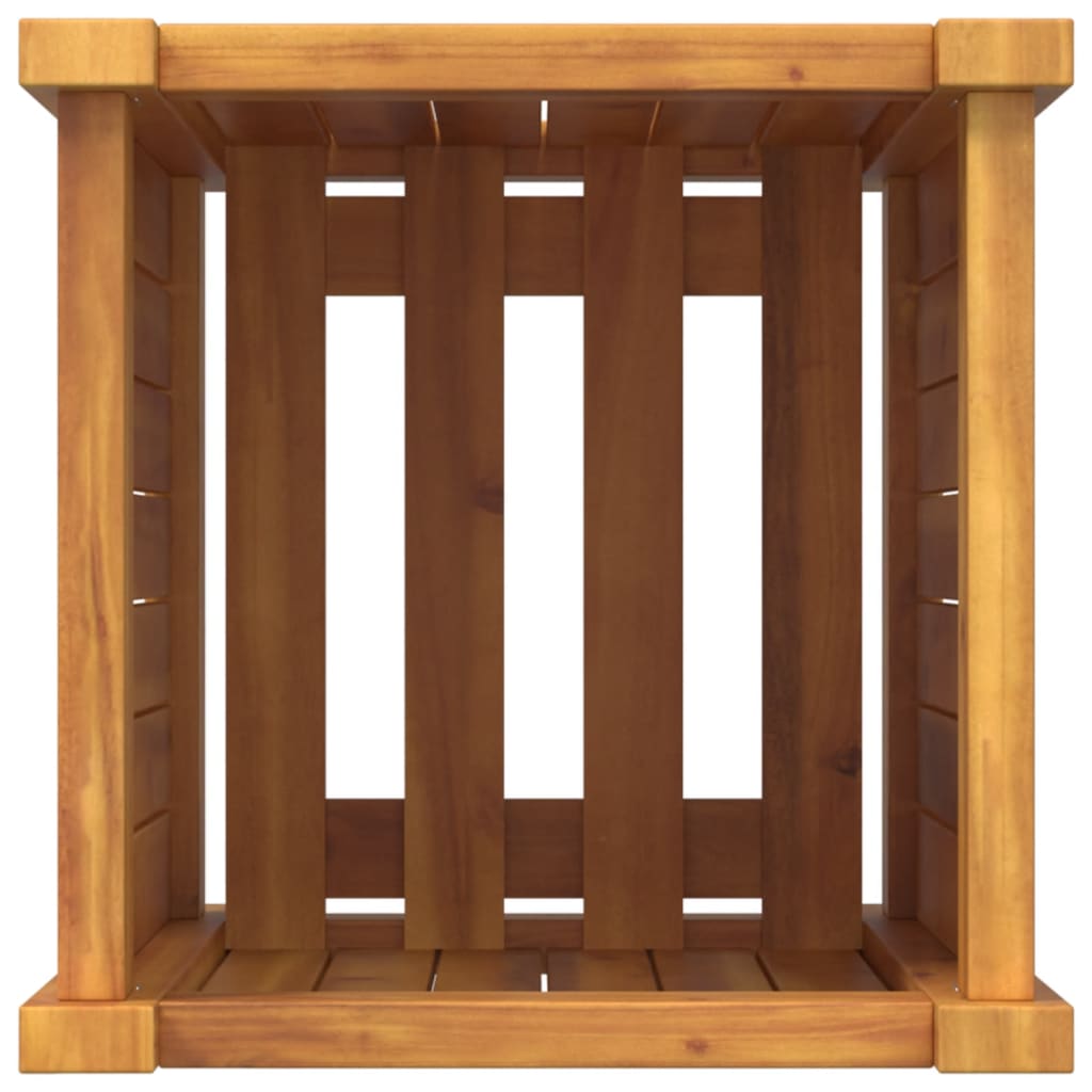 vidaXL Ζαρντινιέρα Κήπου με Επένδυση 31x31x50 εκ. Μασίφ Ξύλο Ακακίας