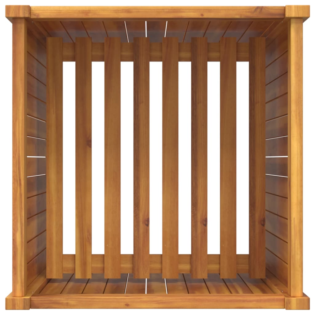 vidaXL Ζαρντινιέρα Κήπου με Επένδυση 50x50x75 εκ. Μασίφ Ξύλο Ακακίας