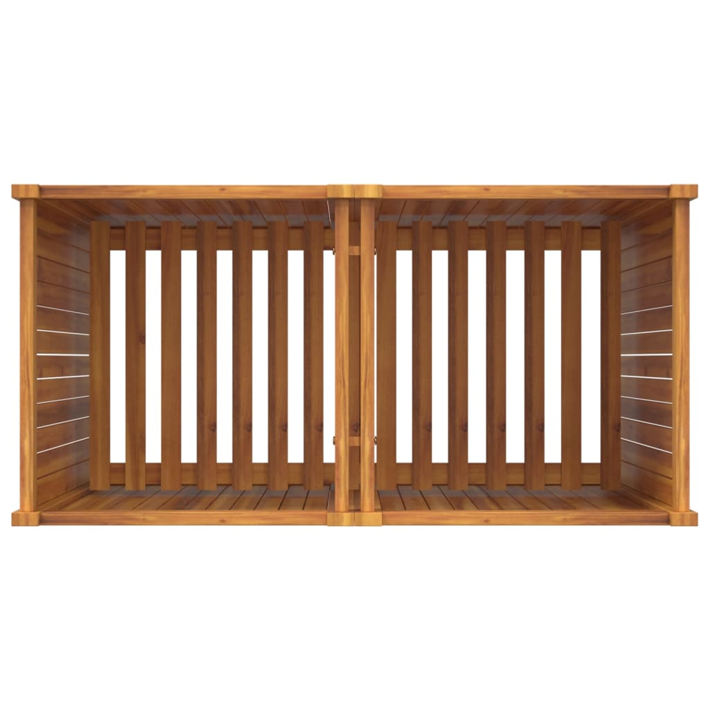 vidaXL Ζαρντινιέρα Κήπου με Επένδυση 100x50x100 εκ. Μασίφ Ξύλο Ακακίας