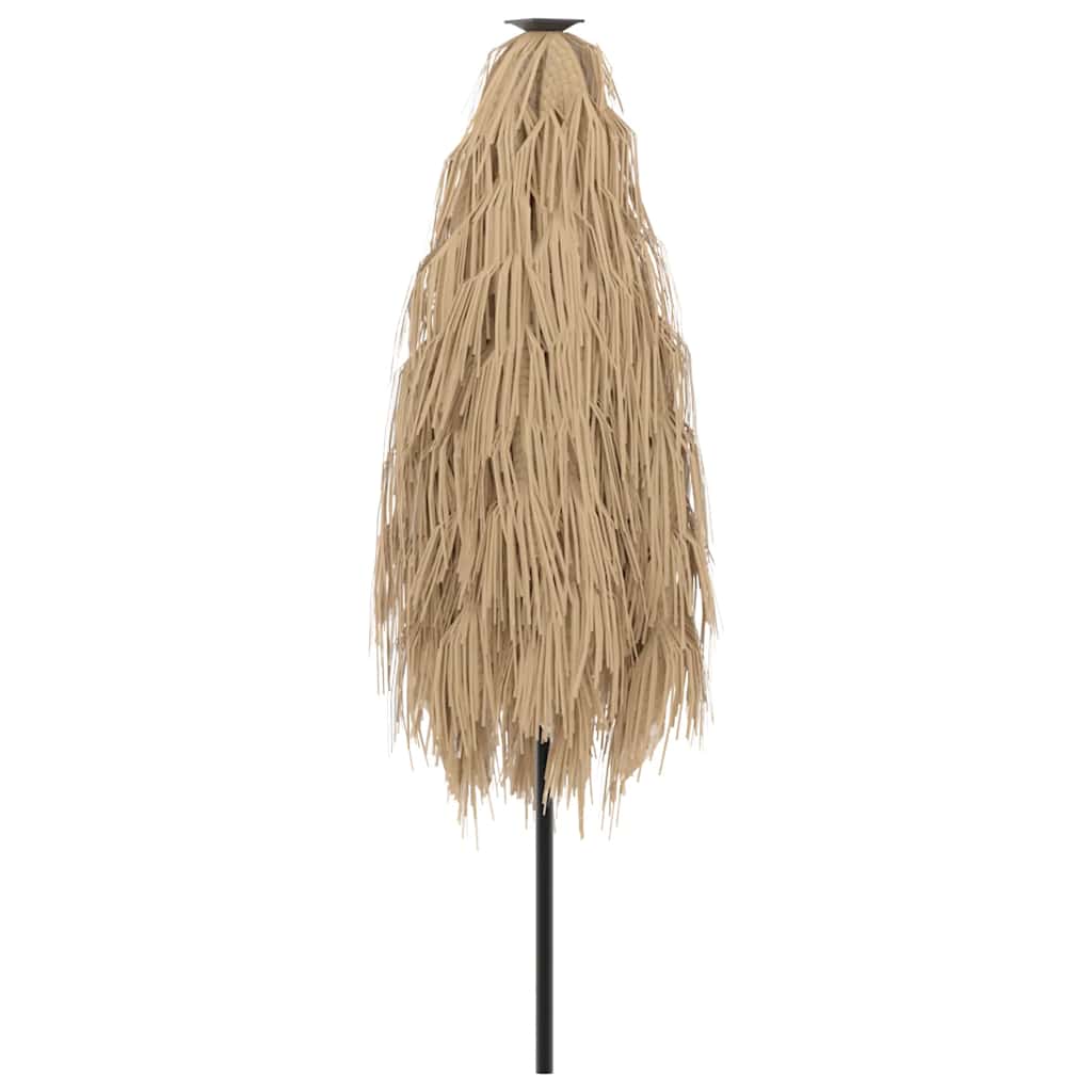 vidaXL Ομπρέλα Κήπου με LED/Ξύλινο Ιστό Χρώμα της Καφέ 223x223x213 εκ.