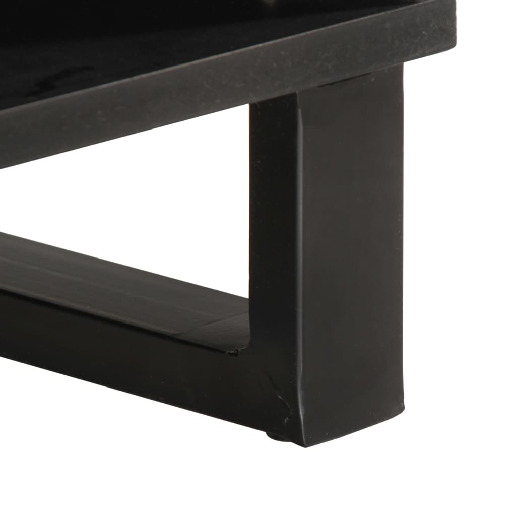 vidaXL Τραπεζάκι Σαλονιού Καφέ/Μαύρο 80x51x40 εκ. Μασίφ Ξύλο Μάνγκο