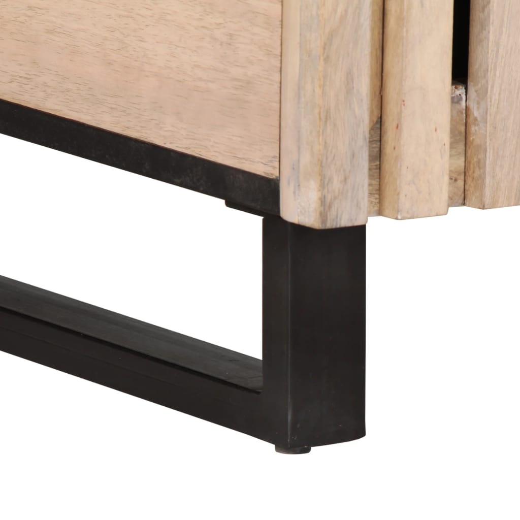 vidaXL Τραπεζάκι Σαλονιού Λευκό 80x51x40 εκ. από Μασίφ Ξύλο Μάνγκο