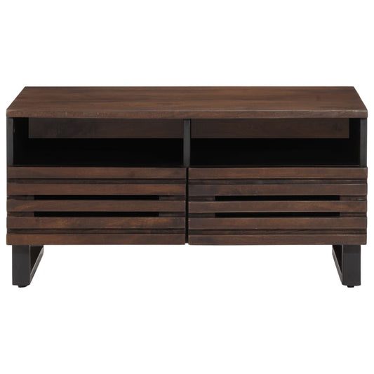 vidaXL Τραπεζάκι Σαλονιού Καφέ/Μαύρο 80x55x40 εκ. Μασίφ Ξύλο Μάνγκο