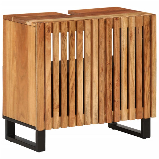 vidaXL Ντουλάπι Μπάνιου 62x34x58 εκ. από Μασίφ Ξύλο Ακακίας