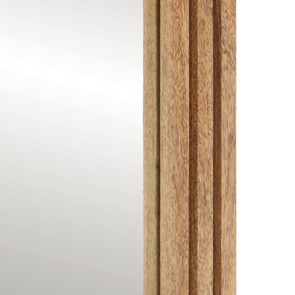 vidaXL Καθρέφτης Μπάνιου 50x70 εκ. Μασίφ Ακατέργαστο Ξύλο Μάνγκο/Γυαλί
