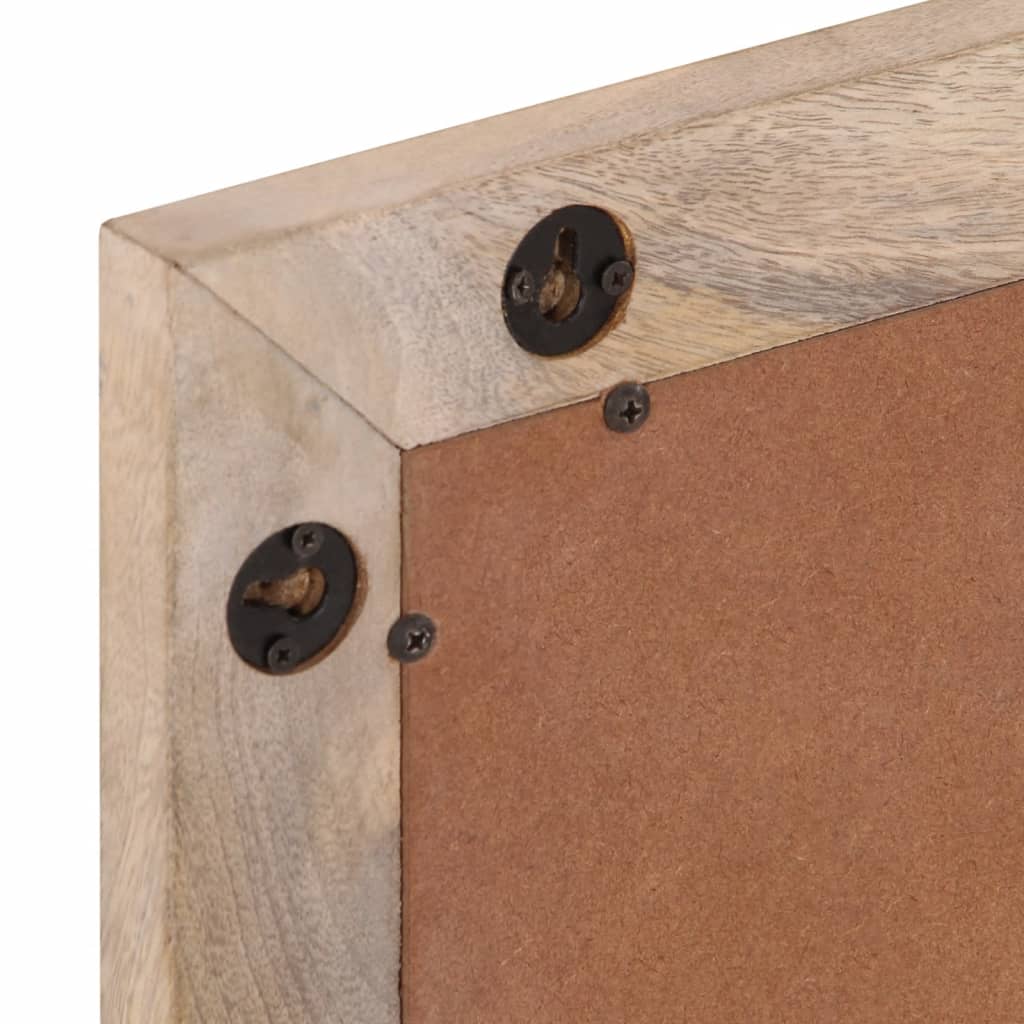 vidaXL Καθρέφτης Μπάνιου 50x70 εκ. από Μασίφ Ξύλο Μάνγκο/Γυαλί