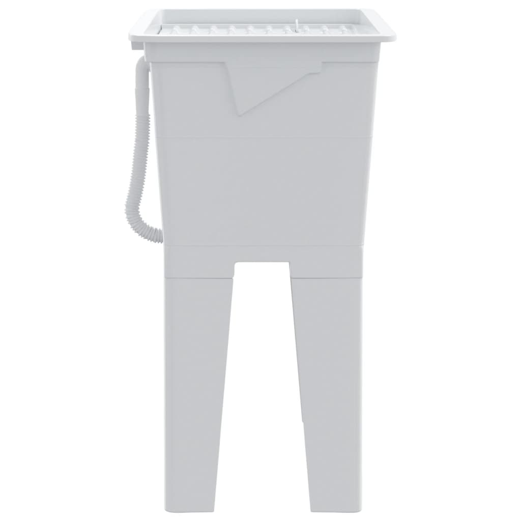vidaXL Νιπτήρας Πλύσης Ρούχων Λευκός 59x41x75 εκ. από Ρητίνη