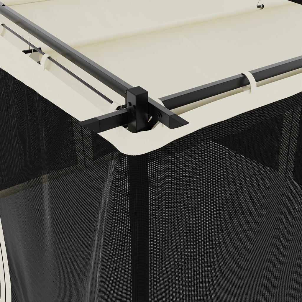 vidaXL Κιόσκι με Τοίχους από Δίχτυ Κρεμ 3x3 μ. από Ατσάλι