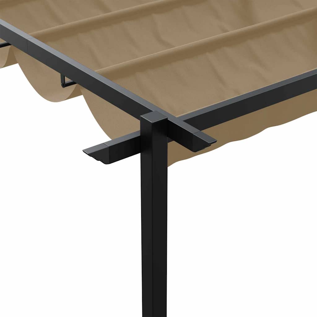 vidaXL Γκαζέμπο τοποθετημένο στον τοίχο Taupe Ατσάλι