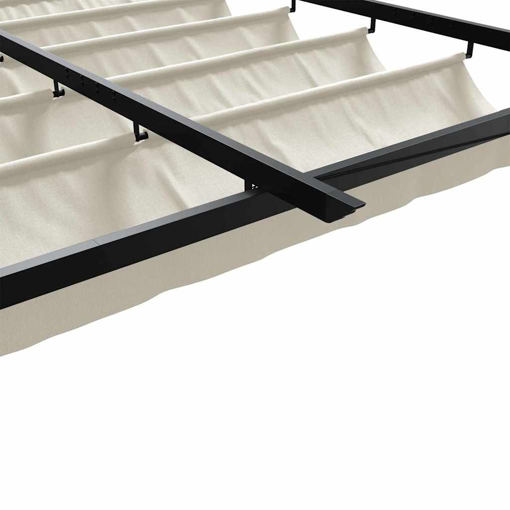 vidaXL Γκαζέμπο τοποθετημένο στον τοίχο Κρεμ Ατσάλι