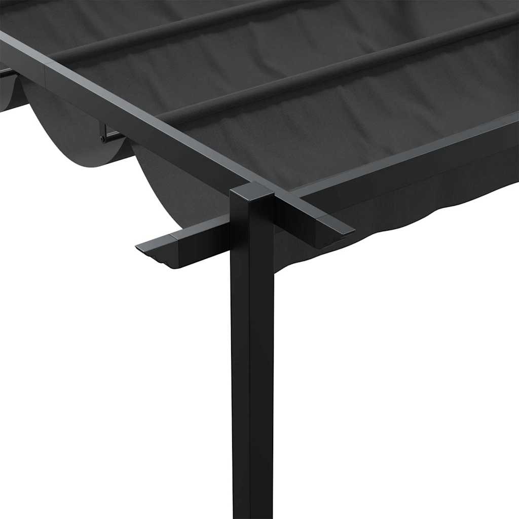 vidaXL Γκαζέμπο τοποθετημένο στον τοίχο Ανθρακί Ατσάλι