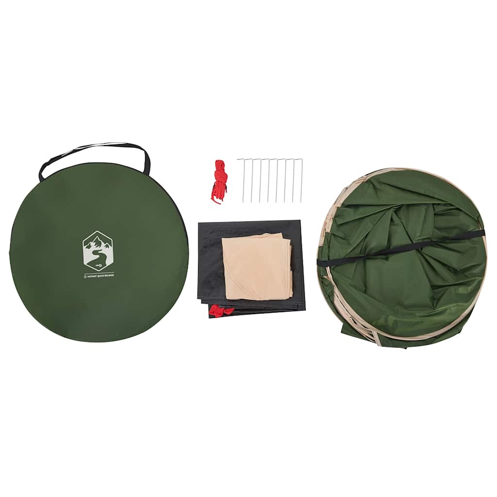 vidaXL Σκηνή Τουαλέτας/Ντουζιέρας Pop Up Πράσινο Αδιάβροχη