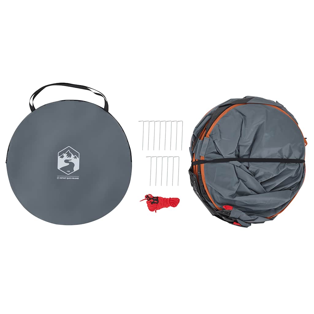 vidaXL Σκηνή Τουαλέτας/Πορτοκαλί Pop Up Γκρι/Πράσινο Αδιάβροχη