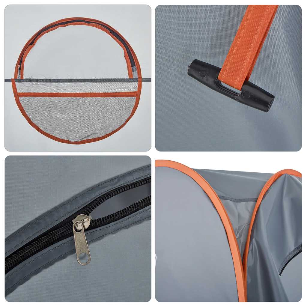 vidaXL Σκηνή Τουαλέτας/Πορτοκαλί Pop Up Γκρι/Πράσινο Αδιάβροχη