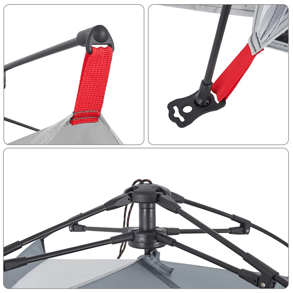 vidaXL Σκηνή Παραλίας Αδιάβροχη Ταχείας Απελευθ. Γκρι