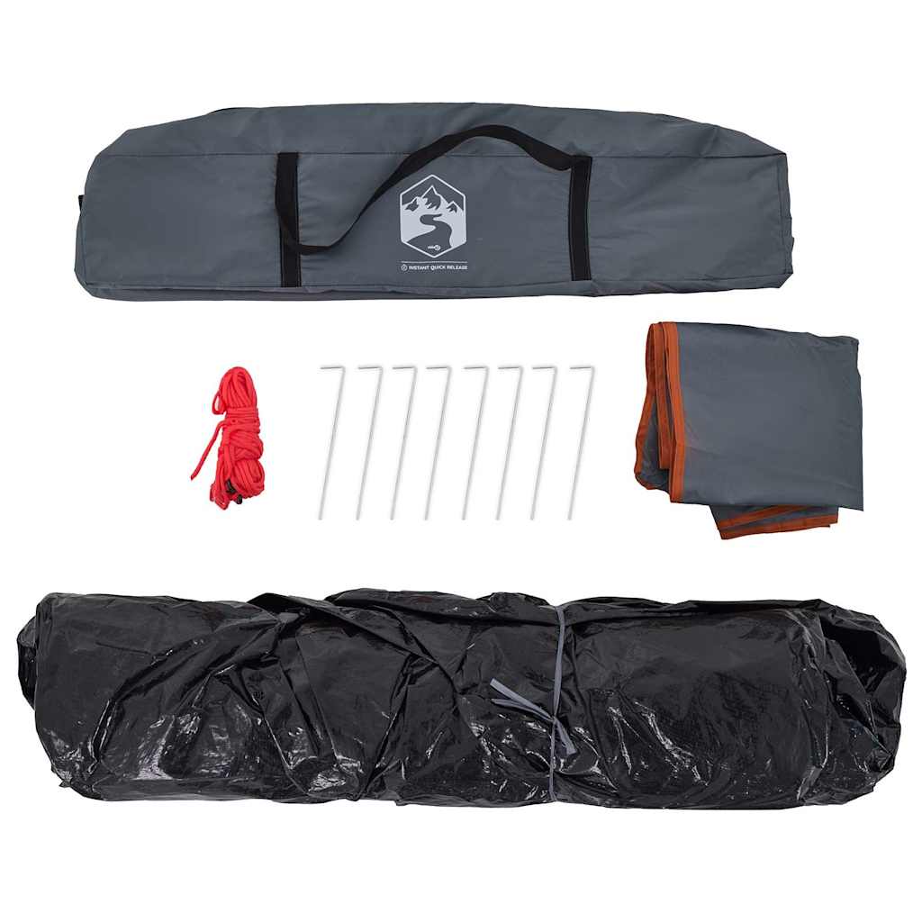 vidaXL Σκηνή Κάμπινγκ με Θόλο 4 Ατ. Ταχείας Απελευθέρωσης Γκρι/Πράσινο