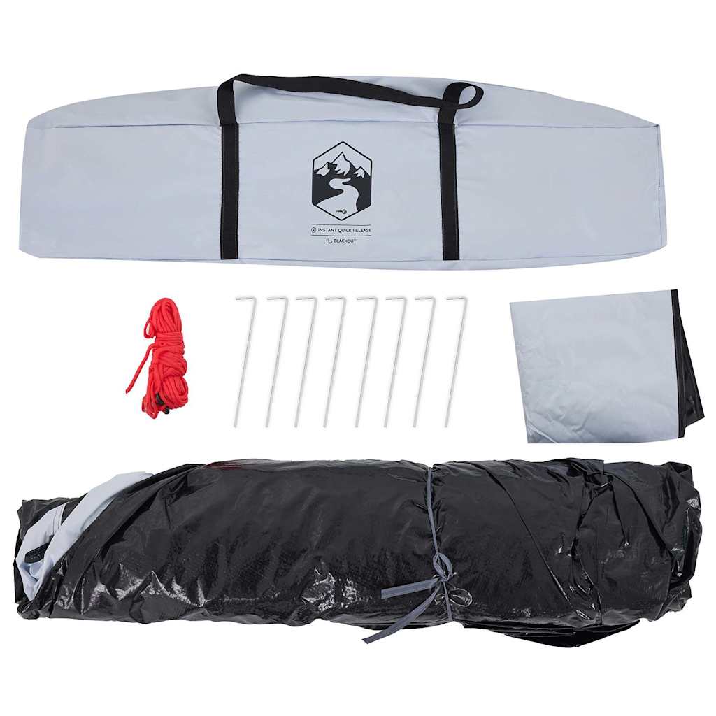 vidaXL Σκηνή Κάμπινγκ με Θόλο 4 Ατόμων Λευκή από Ύφασμα Συσκότισης