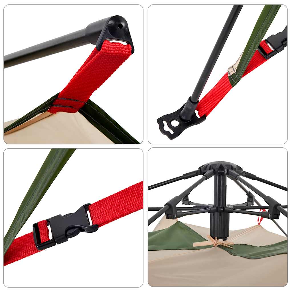 vidaXL Σκηνή Κάμπινγκ με Θόλο 5 Ατόμων Ταχείας Απελευθέρωσης Πράσινη